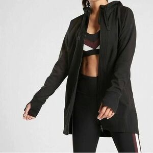 EUC Athleta Triumph Long Hoodie M Black